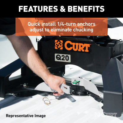 CURT A20 5th Wheel Hitch, Select Nissan Titan XD, 8' Bed Puck System - 16074