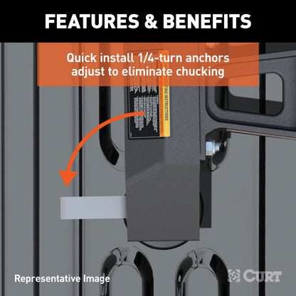 CURT A16 5th Wheel Hitch, Select Silverado, Sierra 2500, 3500 HD, 8' Bed Puck System - 16091