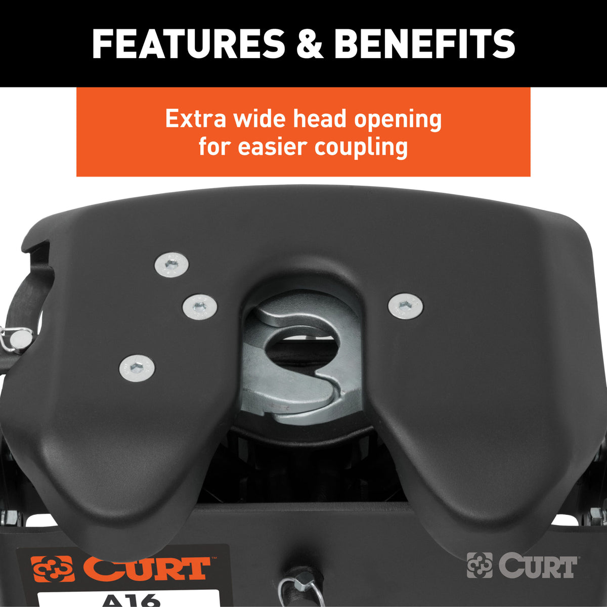 CURT A16 5th Wheel Hitch, Select Silverado, Sierra 2500, 3500 HD, 8' Bed Puck System - 16091