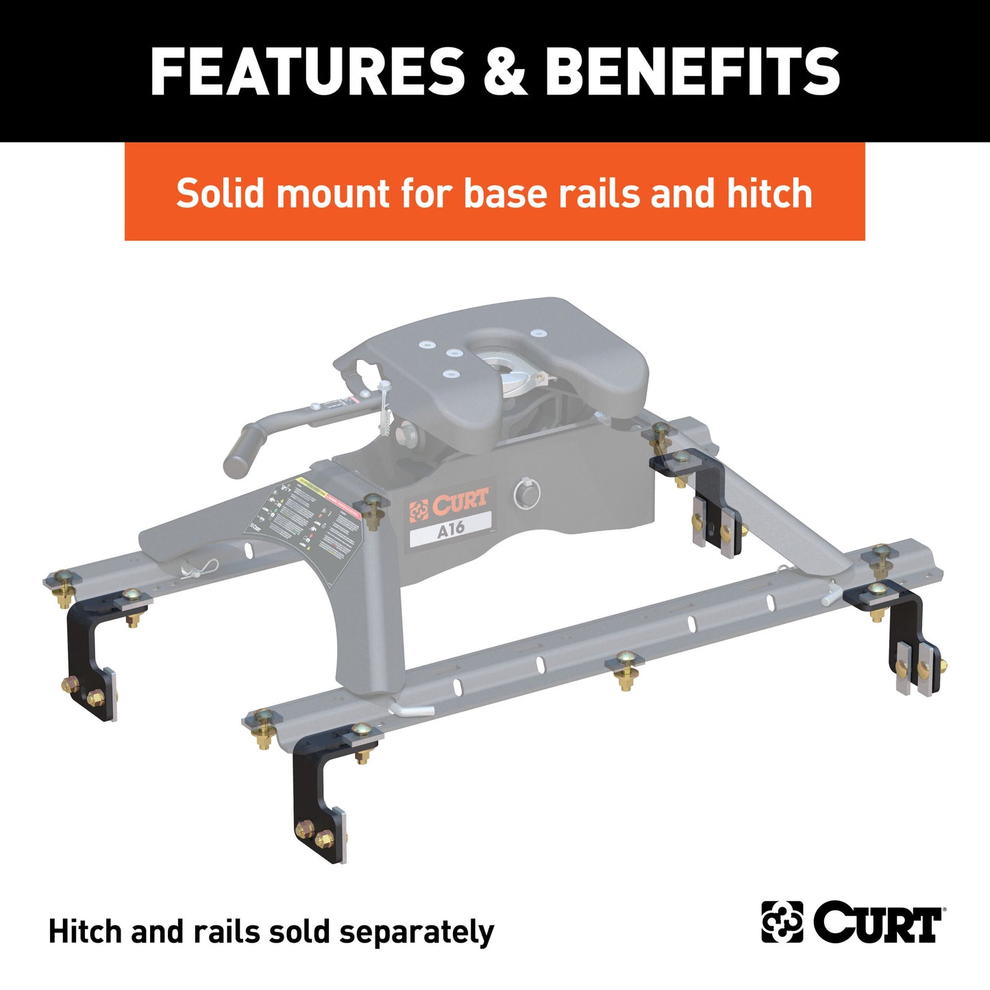 CURT Semi-Custom 5th Wheel Brackets, Select Ford F-150 - 16300