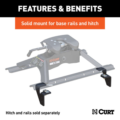 CURT Semi-Custom 5th Wheel Brackets, Select Dodge Ram 2500, 3500 (No Cab Chassis) - 16301