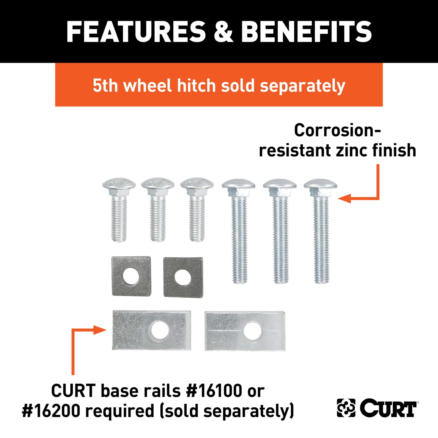 CURT Semi-Custom 5th Wheel Hardware, Select Toyota Tundra (Except Extended Crew Cab) - 16304