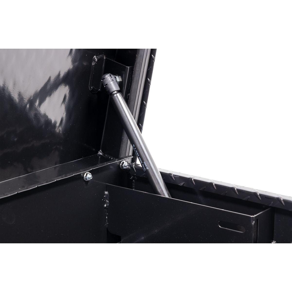 Weather Guard Side Mount Tool Box 87x17x13 Gloss Black Aluminum Standard Model 164-5-04