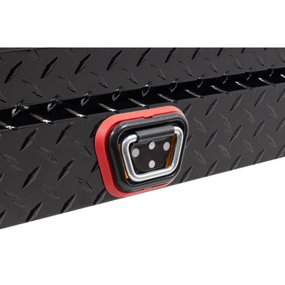 Weather Guard Side Mount Tool Box 87x17x13 Gloss Black Aluminum Standard Model 164-5-04