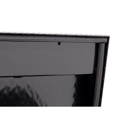 Weather Guard Side Mount Tool Box 87x17x13 Gloss Black Aluminum Standard Model 164-5-04