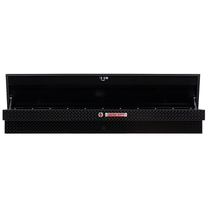 Weather Guard Side Mount Tool Box 87x17x13 Gloss Black Aluminum Standard Model 164-5-04