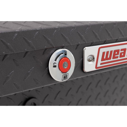 Weather Guard Side Mount Tool Box 87x17x13 Textured Matte Black Aluminum Standard Model 164-52-04