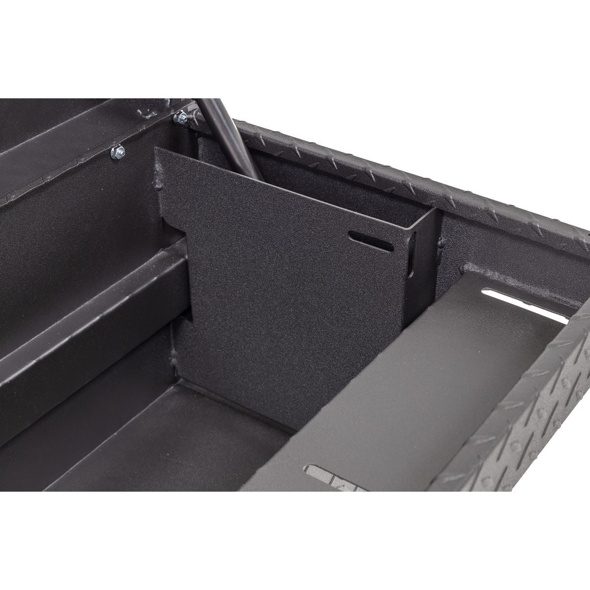 Weather Guard Side Mount Tool Box 87x17x13 Textured Matte Black Aluminum Standard Model 164-52-04