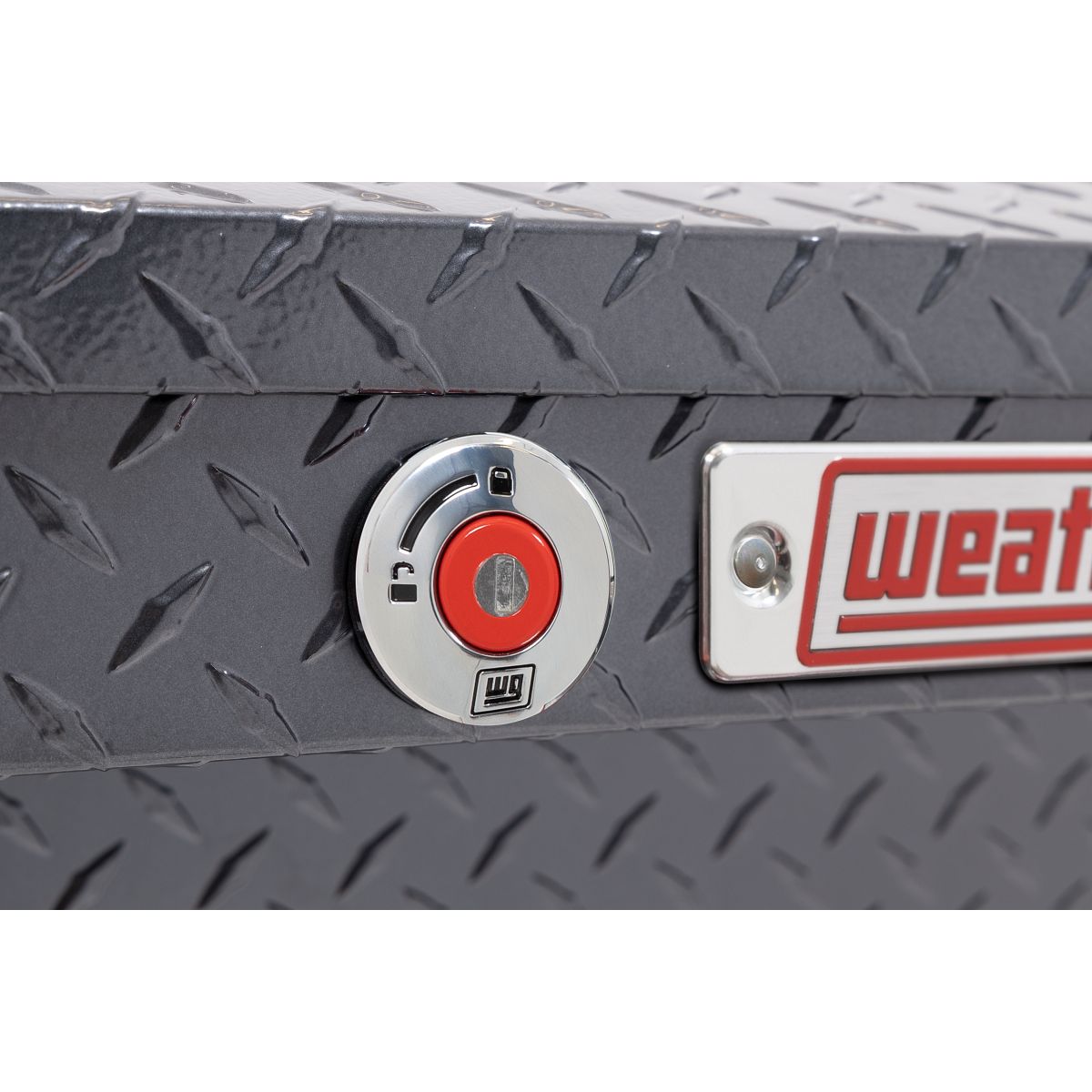 Weather Guard Side Mount Tool Box 87x17x13 Gun Metal Gray Aluminum Standard Model 164-6-04