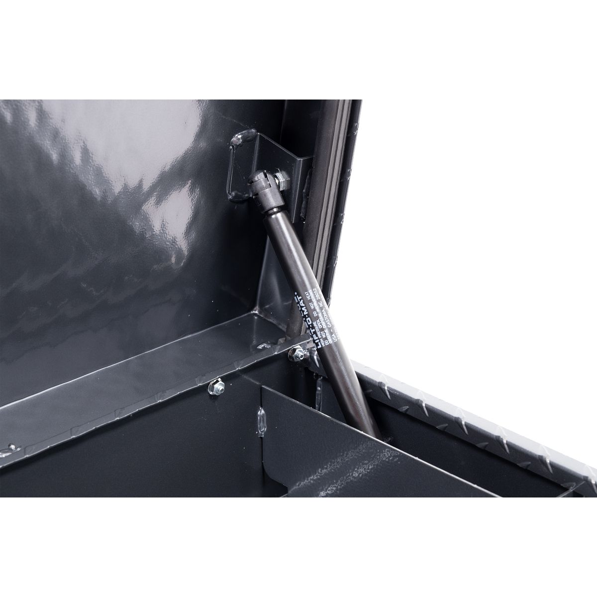 Weather Guard Side Mount Tool Box 87x17x13 Gun Metal Gray Aluminum Standard Model 164-6-04