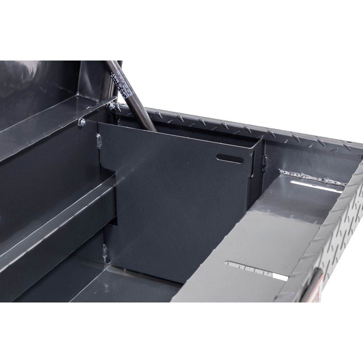 Weather Guard Side Mount Tool Box 87x17x13 Gun Metal Gray Aluminum Standard Model 164-6-04