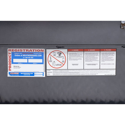 Weather Guard Side Mount Tool Box 87x17x13 Gun Metal Gray Aluminum Standard Model 164-6-04