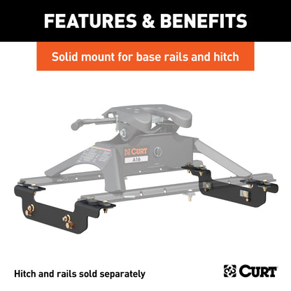 CURT Custom 5th Wheel Brackets, Select Silverado, Sierra (Except Cab & Chassis) - 16411