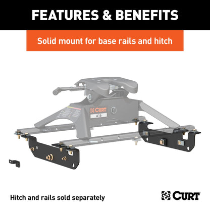 CURT Custom 5th Wheel Brackets, Select Ford F-250, F-350, F-450 Super Duty - 16424