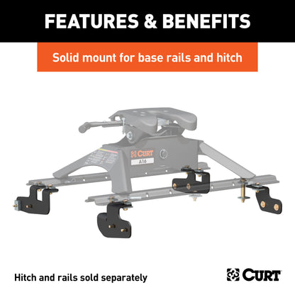 CURT Custom 5th Wheel Brackets, Select Ram 2500 (Except with 5th Wheel Prep Package) - 16427