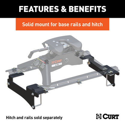 CURT Custom 5th Wheel Brackets, Select Chevrolet Silverado, GMC Sierra 2500, 3500 HD - 16429