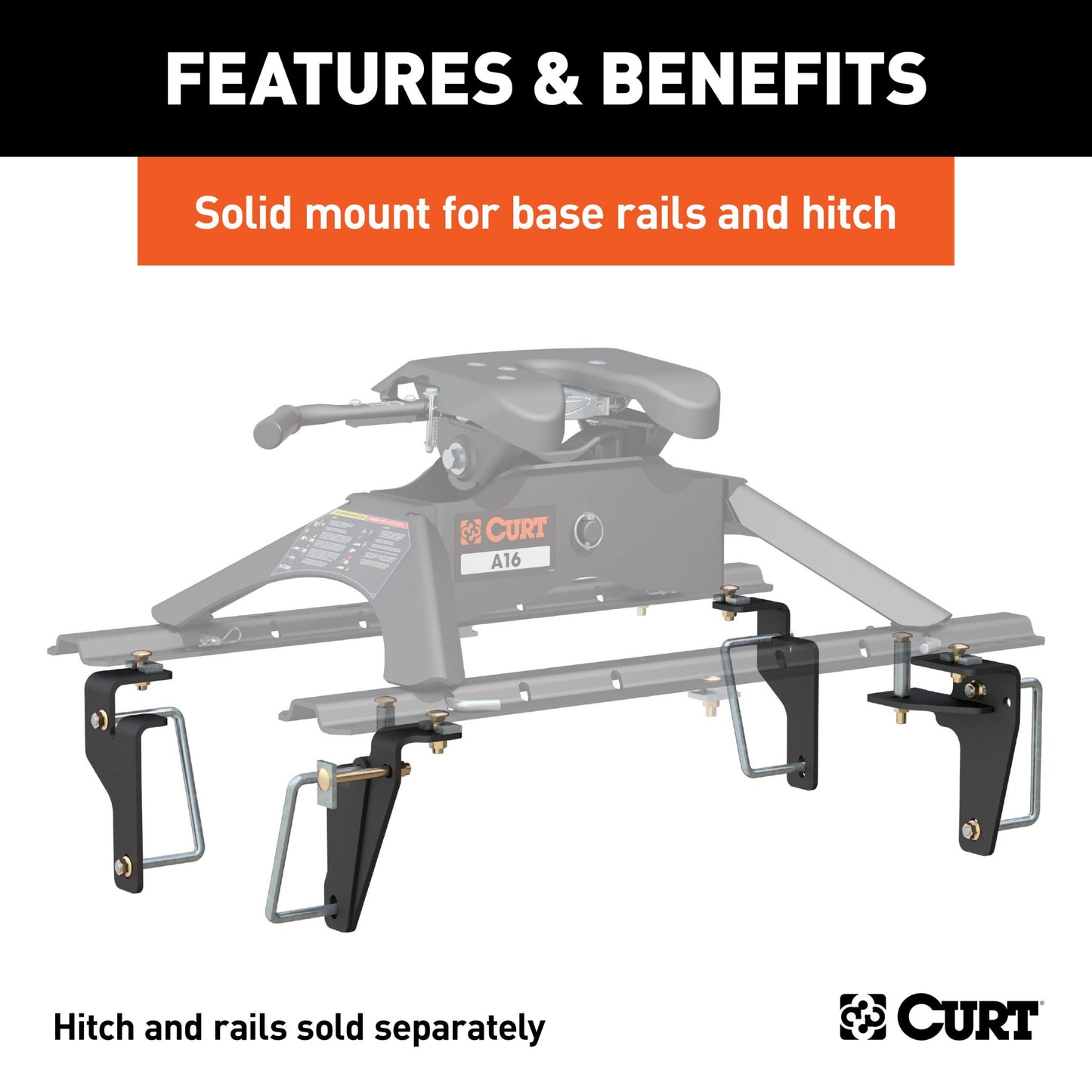 CURT Custom 5th Wheel Brackets, Select Ram 2500, 3500 - 16430