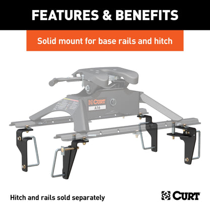 CURT Custom 5th Wheel Brackets, Select Ram 2500, 3500 - 16430