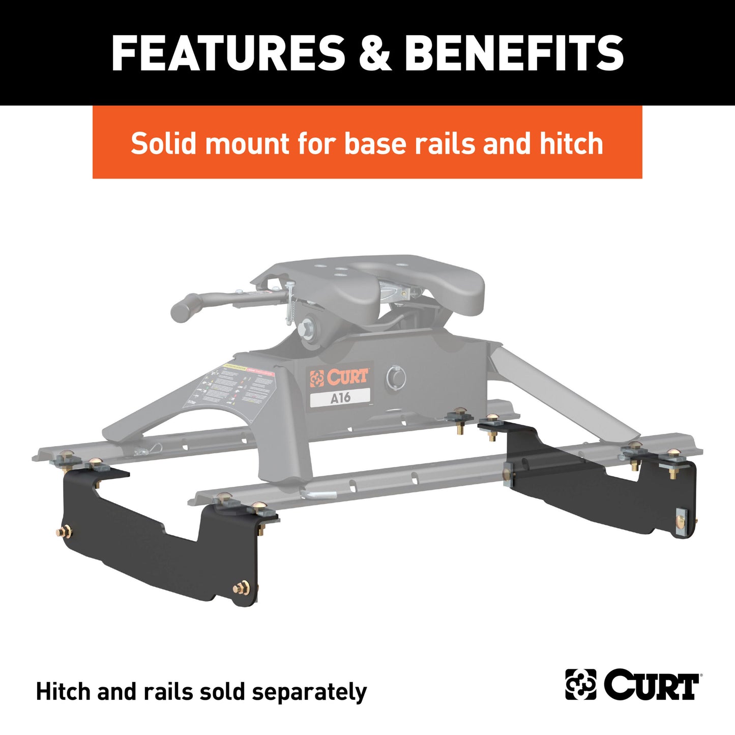 CURT Custom 5th Wheel Brackets, Select Ford F-150 (Except 5.5' Bed) - 16441
