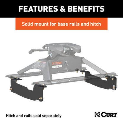 CURT Custom 5th Wheel Brackets, Select Ford F-150 (Except 5.5' Bed) - 16441