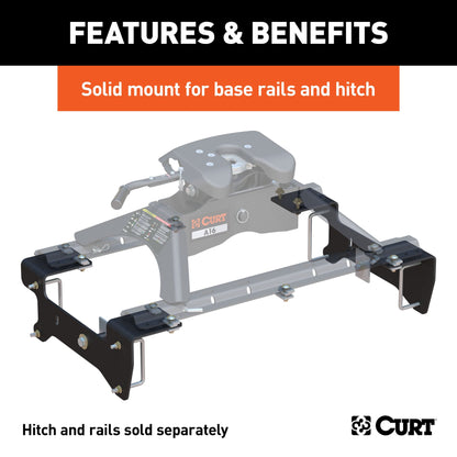 CURT Custom 5th Wheel Brackets, Select Silverado, Sierra 1500 (Except 5.5' Bed) - 16469