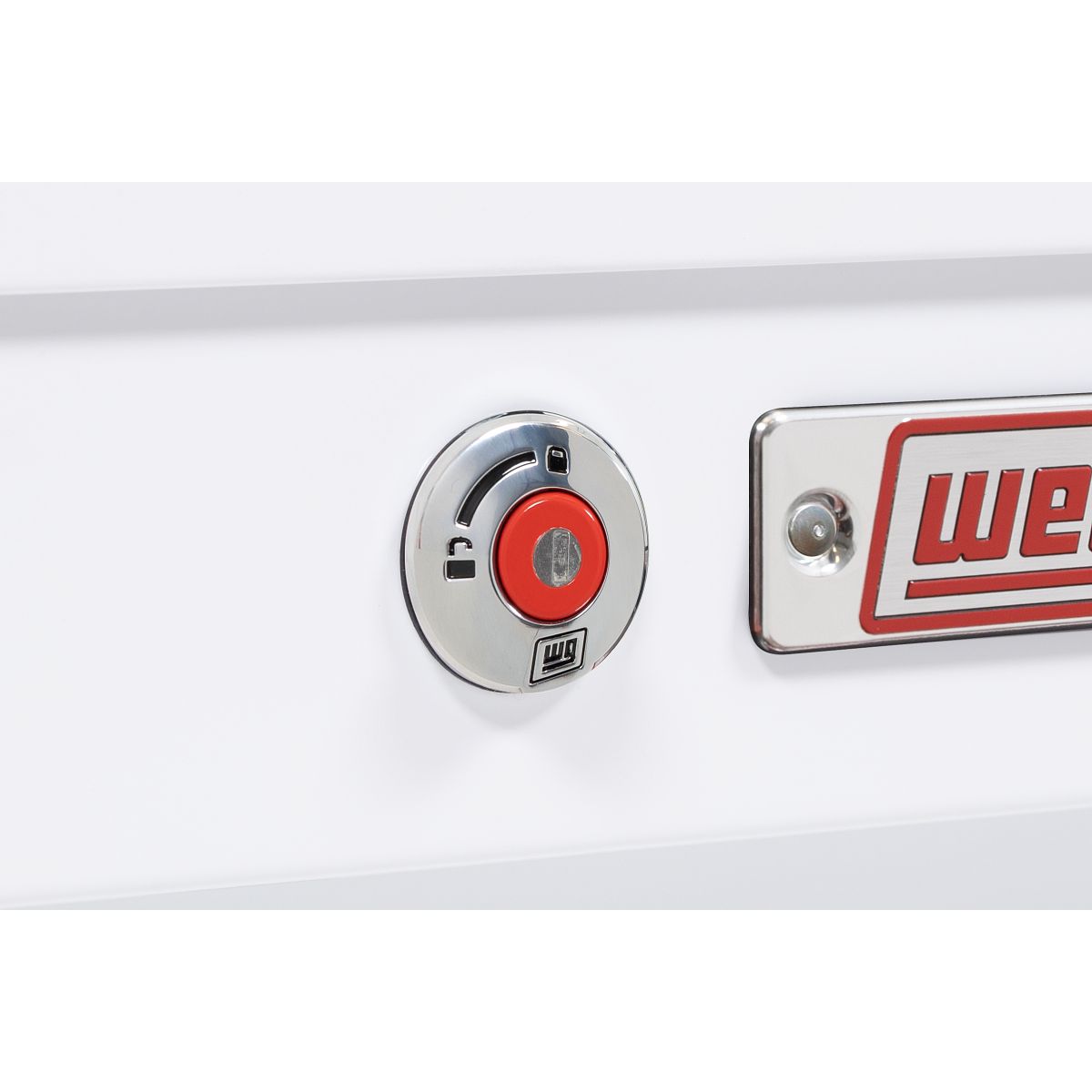 Weather Guard Side Mount Tool Box 87x17x13 White Steel Standard Model 165-3-04