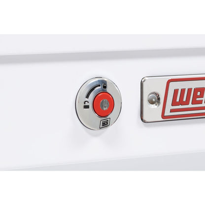 Weather Guard Side Mount Tool Box 87x17x13 White Steel Standard Model 165-3-04