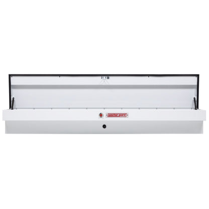Weather Guard Side Mount Tool Box 87x17x13 White Steel Standard Model 165-3-04