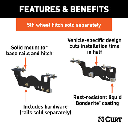 CURT Custom 5th Wheel Brackets, Select Ford F-150 - 16911