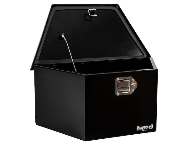 Buyers Products 27-in Wide Gloss Black Steel Trailer Tongue Truck Box - 1701281
