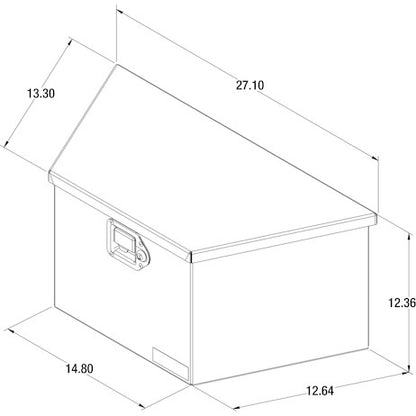 Buyers Products 27-in Wide Gloss Black Steel Trailer Tongue Truck Box - 1701281