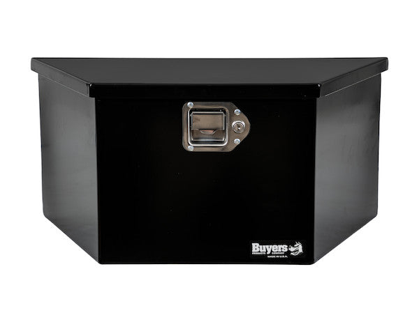 Buyers Products 27-in Wide Gloss Black Steel Trailer Tongue Truck Box - 1701281
