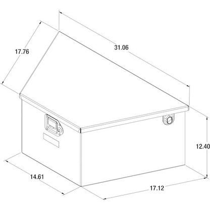 Buyers Products 31-in Wide Gloss Black Powder Coated Steel Dump Trailer Pump Box for A-Frame Trailers - 1701283