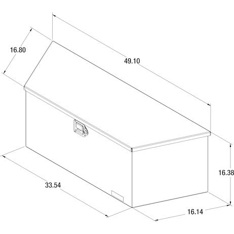 Buyers Products 49-in Wide Gloss Black Steel Trailer Tongue Truck Box - 1701285