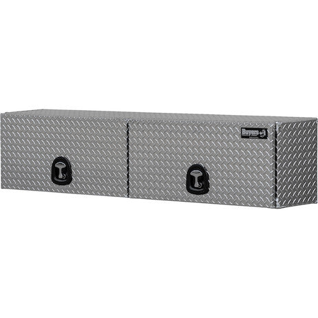 Buyers Products 72-in x 16-in x 13-in Diamond Tread Aluminum Topsider Truck Box with Flip-Up Doors - 1701351