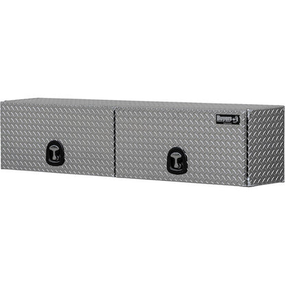 Buyers Products 72-in x 16-in x 13-in Diamond Tread Aluminum Topsider Truck Box with Flip-Up Doors - 1701351