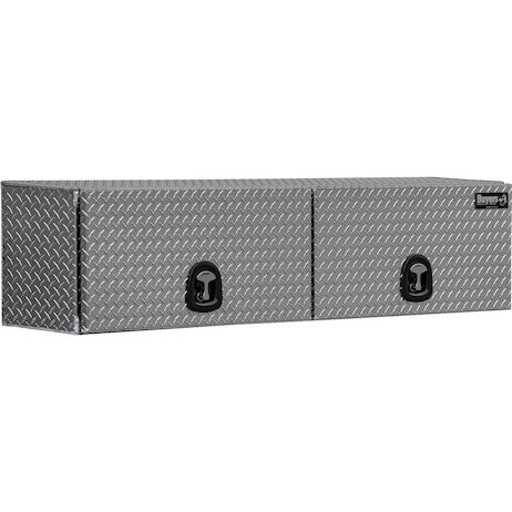 Buyers Products 72-in x 16-in x 13-in Diamond Tread Aluminum Topsider Truck Box with Flip-Up Doors - 1701351