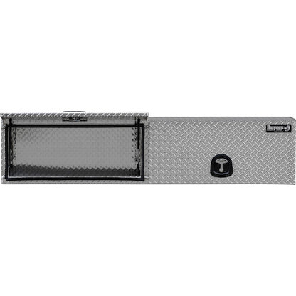 Buyers Products 72-in x 16-in x 13-in Diamond Tread Aluminum Topsider Truck Box with Flip-Up Doors - 1701351
