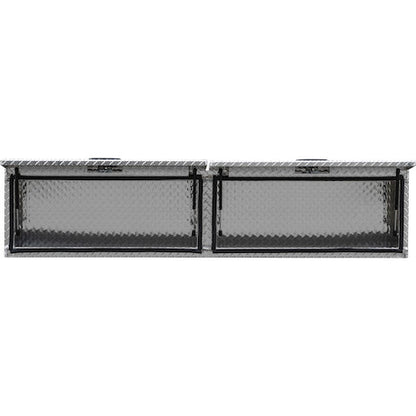 Buyers Products 72-in x 16-in x 13-in Diamond Tread Aluminum Topsider Truck Box with Flip-Up Doors - 1701351