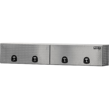 Buyers Products 96-in x 16-in x 13-in Diamond Tread Aluminum Topsider Truck Box with Flip-Up Doors - 1701361