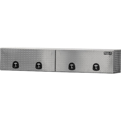 Buyers Products 96-in x 16-in x 13-in Diamond Tread Aluminum Topsider Truck Box with Flip-Up Doors - 1701361