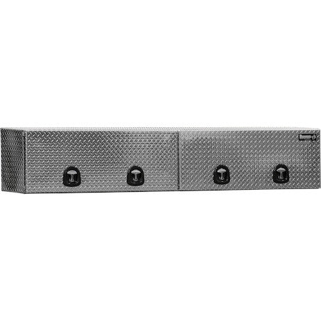 Buyers Products 96-in x 16-in x 13-in Diamond Tread Aluminum Topsider Truck Box with Flip-Up Doors - 1701361