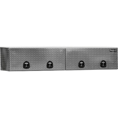 Buyers Products 96-in x 16-in x 13-in Diamond Tread Aluminum Topsider Truck Box with Flip-Up Doors - 1701361