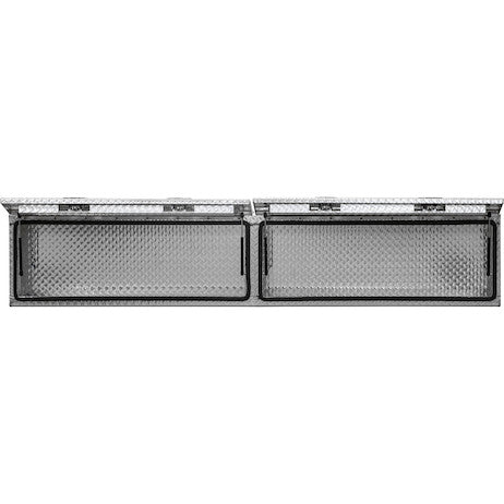 Buyers Products 96-in x 16-in x 13-in Diamond Tread Aluminum Topsider Truck Box with Flip-Up Doors - 1701361