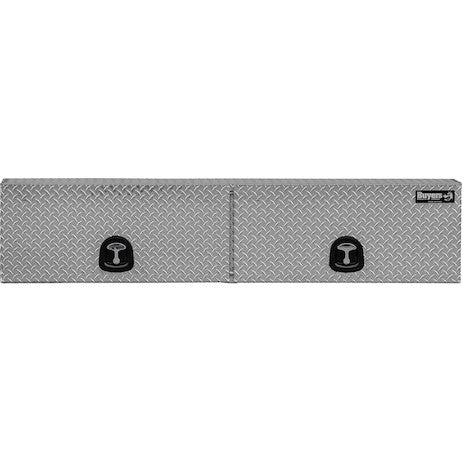 Buyers Products 72-in x 18-in x 16-in Diamond Tread Aluminum Topsider Truck Box with Flip-Up Doors - 1701363