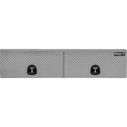 Buyers Products 72-in x 18-in x 16-in Diamond Tread Aluminum Topsider Truck Box with Flip-Up Doors - 1701363