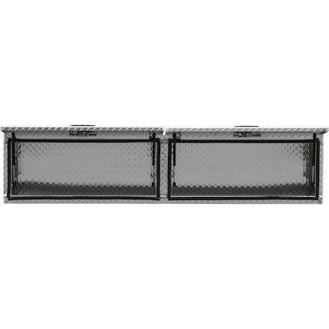 Buyers Products 88-in x 18-in x 16-in Diamond Tread Aluminum Topsider Truck Box with Flip-Up Doors - 1701364