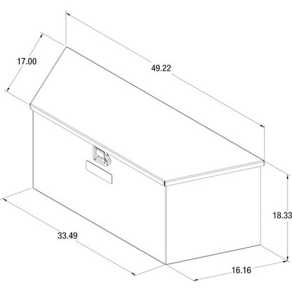 Buyers Products 49-in Wide Diamond Tread Aluminum Trailer Tongue Truck Box - 1701385