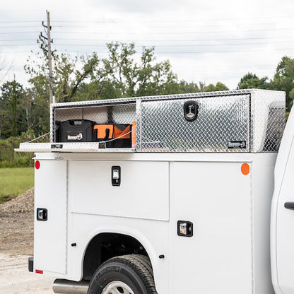 Buyers Products 88-in x 16-in x 13-in Diamond Tread Aluminum Topsider Truck Box - 1701556