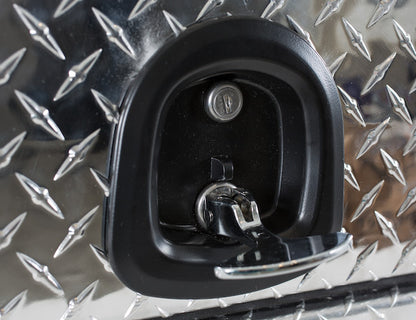 Buyers Products 16x13x88-in Diamond Tread Aluminum Topsider Truck Box with Flip-Up Doors - 1701356
